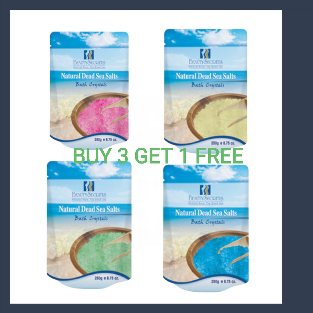 OFFER BUY 3 BEAUTY SECRET DEAD SEA SALTS GET 1 FREE