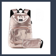 Load image into Gallery viewer, MEISOHUA FASHION SHINY LIGHTWEIGHT SCHOOL BACKPACK SETS
