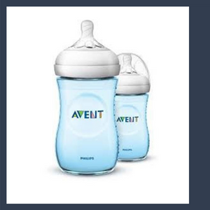 AVENT NATURAL BOTTLE 260ML TWIN BLUE