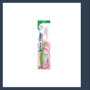 silvercare antibacterial toothbrush soft two head